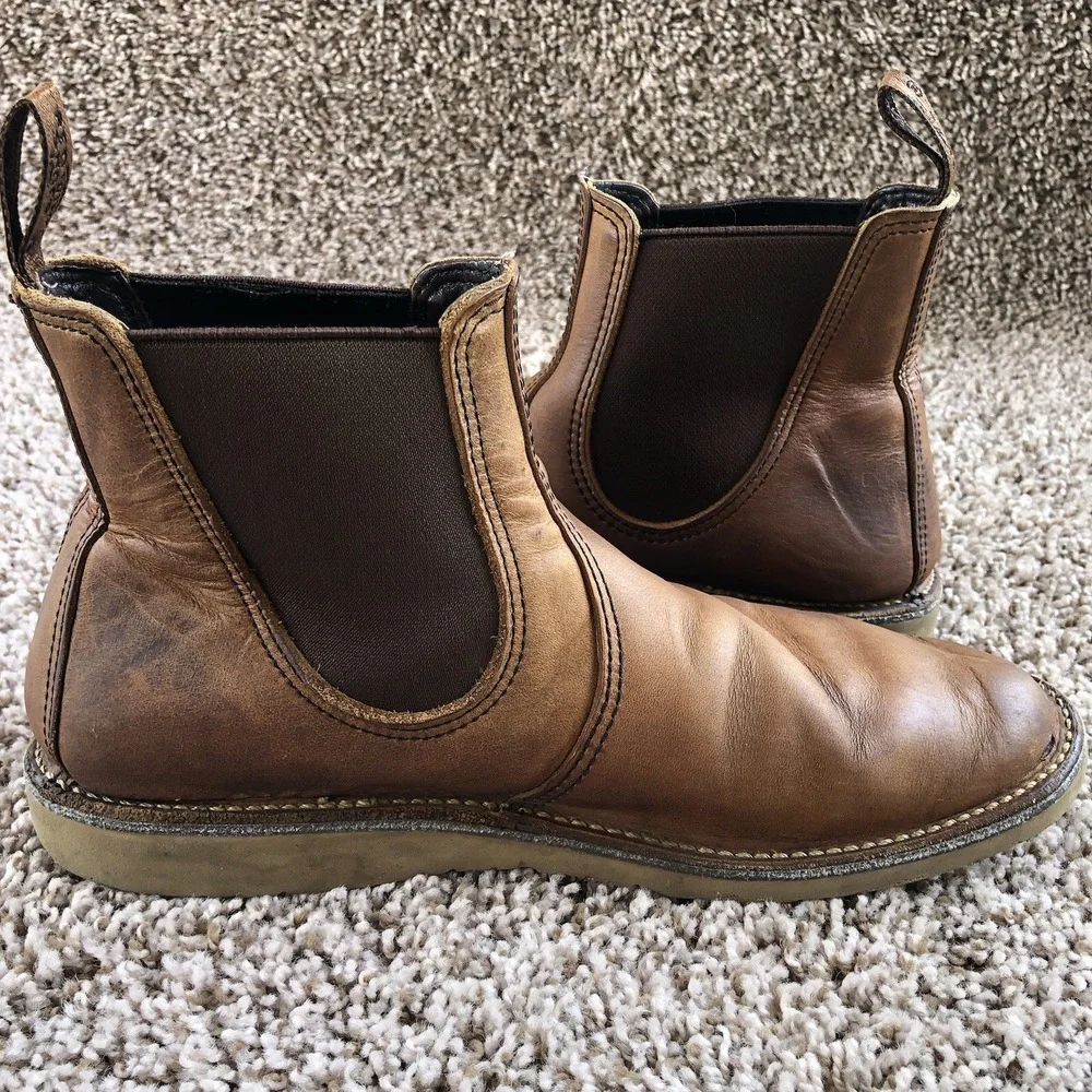 Red Wing Heritage Weekender Chelsea Boots Sz 9 D Copper Rough Tough Leather 3311